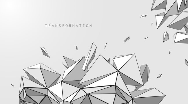 Structural transformation of fragmented forms into a coherent system, expressing process, balance, logic, and the evolution of complex integrated structure.