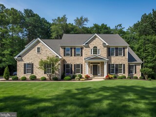 Obraz premium Stone house with dark gray roof