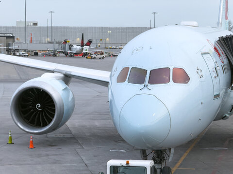 Air Canada Boeing 787 Dreamliner at the gate of YUL Montr&eacute;al-Pierre Elliott Trudeau International Airport