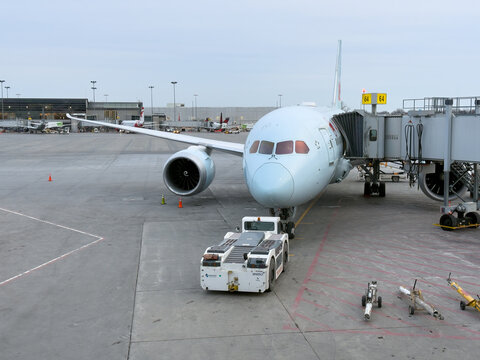 Air Canada Boeing 787 Dreamliner at the gate of YUL Montr&eacute;al-Pierre Elliott Trudeau International Airport