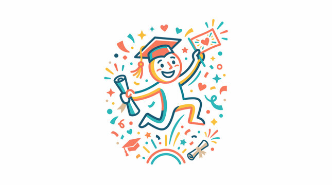 Joyful Graduate Celebrating Academic Achievement