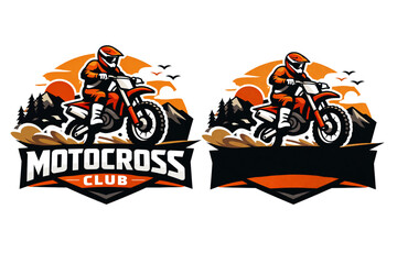 Obraz premium Motocross club Logo Vector