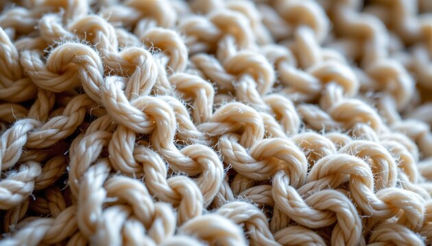 A close up view of a woven fabric that appears to be a knitted item, likely a blanket or scarf, with textures in various shades of yellow and orange.