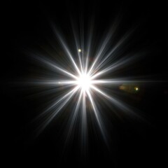 Obraz premium Radiant starburst on black background.