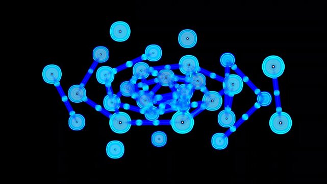 Blockchain Connection Motion Pack Alpha Channel Animation