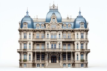 Fototapeta premium Art nouveau residential building architecture house city.
