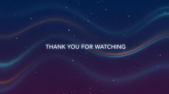 Thank you for watching on a colorful end screen with wavy lines and stars