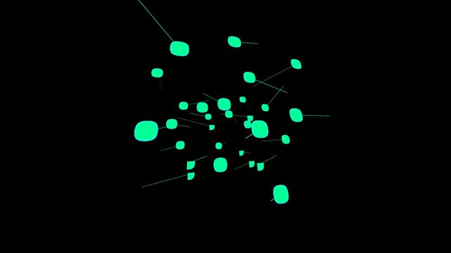 Digital Data Network Paths Abstract 3D Animation Loop