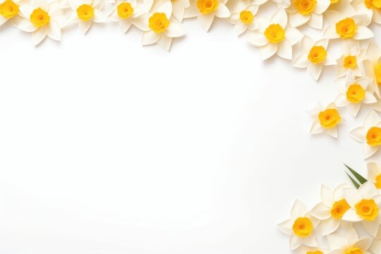 Narcissus floral border backgrounds narcissus flower.
