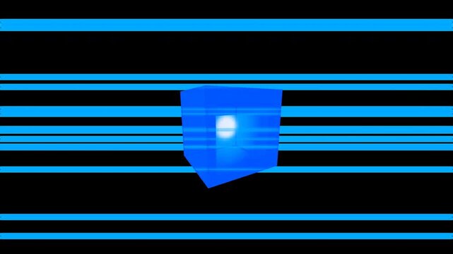 Abstract 3D Motion Graphics Loop with Neon Light Shapes