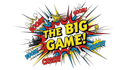 The Big Game! Soccer Ball Explosion Comic Style © Cendol