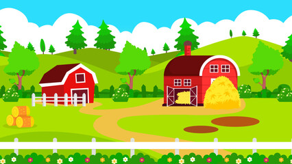 Naklejka premium farm house