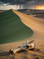 Naklejka premium Atmospheric Nature Sand Dune Textures at Golden Hour