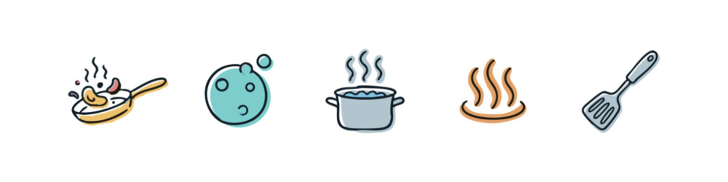 Doodle style parachute icon, symbolizing skydiving, adventure, or emergency safety equipment