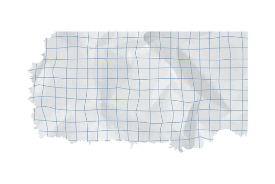 Paper piece rip for background torn square grid and school education collage vector. Isolated scrapbook blue for letter old template and illustration copybook checkered. Paper texture notebook.