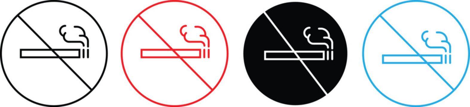 Burning cigarette icon with smoke lines representing smoking activity nicotine addiction and health warning concept and negation of smoking isolated on transparent background.