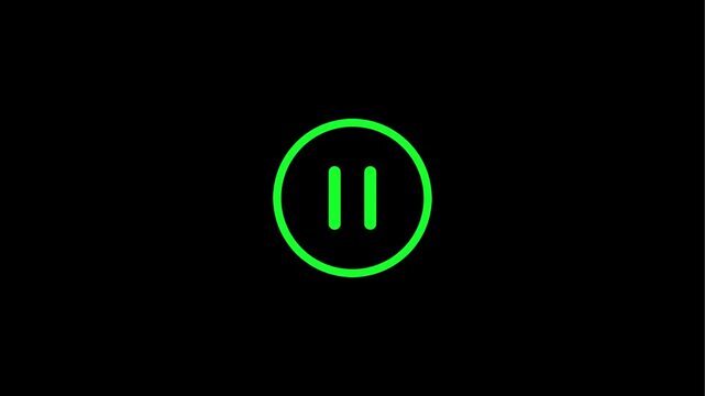 A pause button on a green background