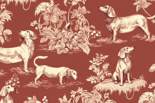 Dachshund wallpaper pattern animal.