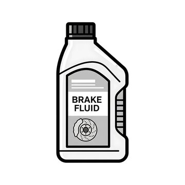 Brake fluid bottle illustration.