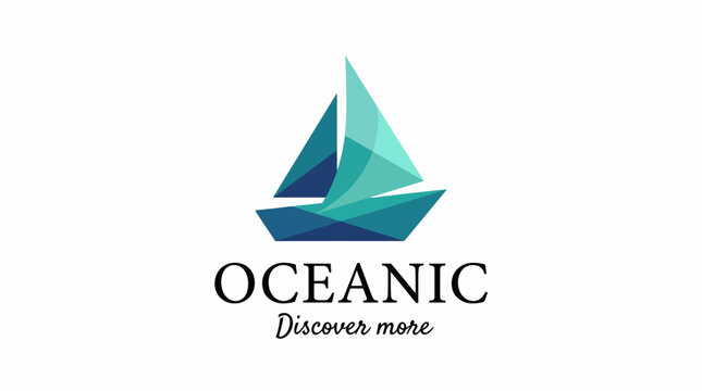This logo showcases a stylized sailing boat in vibrant turquoise and blue tones, representing exploration on water and encapsulating the spirit of adventure and freedom.