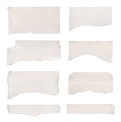Fototapeta premium A collection of ripped paper strips in various shapes