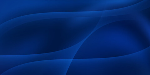 Obraz premium Dark blue and bright blue gradient with smooth blending, creating a sleek and modern abstract background