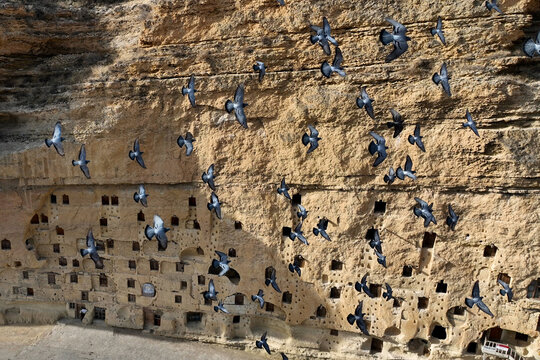 Taskale historic granaries in the town of Turkey Karaman.