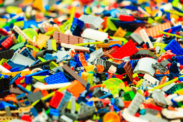 Naklejka premium Bergen, Lego building during The Thall Ships Races on July 25, 2014 Norway