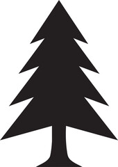 Fototapeta premium Minimalist Vector Pine Tree Silhouette