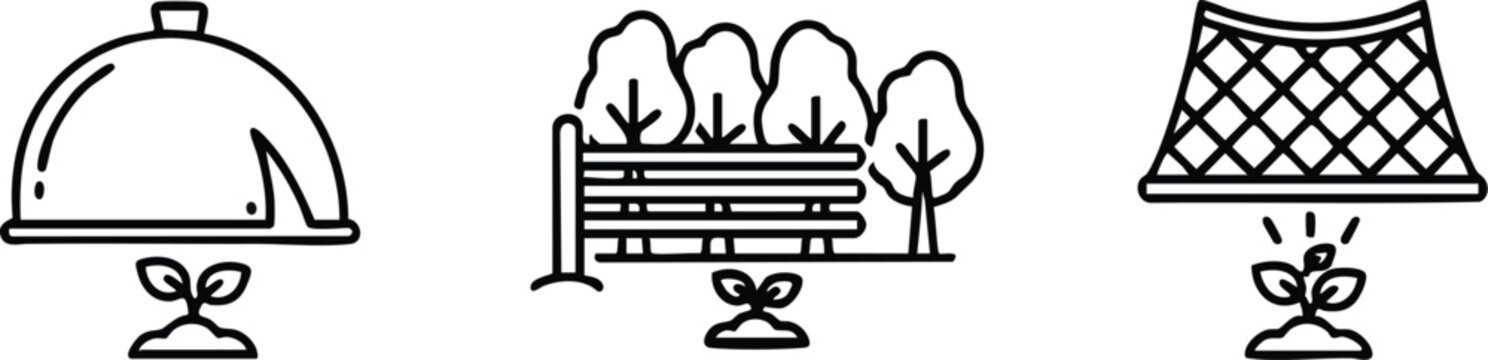 Beekeeping and Honey Production Industry Line Icon Set