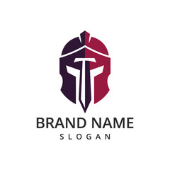 Fototapeta premium This unique logo features a stylized Spartan helmet, representing strength and courage, perfect for brands looking to convey empowerment and resilience in their image.