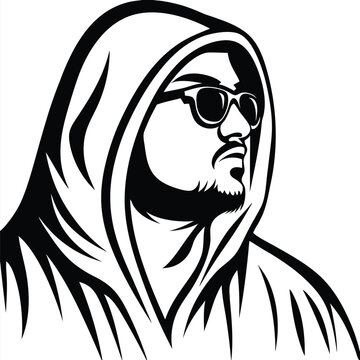 Abstract Black and White Fluid Ink Swirl Graphic Illustration for Background Texture