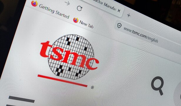 a computer screen with tsmc  website