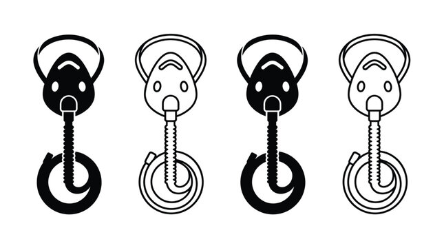 Four black and white line art illustrations of self balancing scooters or hoverboards in various styles