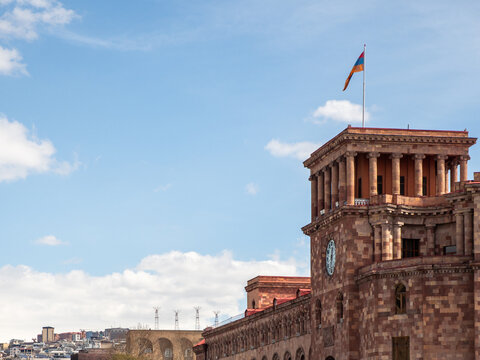 The Government House of the Republic of Armenia on Republic Square in Yerevan, Armenia