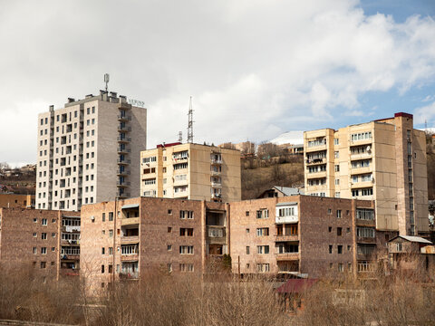 Soviet Apartment buildings (khrushchyovka) in Dilijan, Tavush Province, Armenia