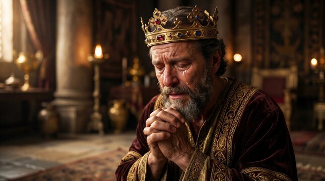 King Solomon Asking God for Wisdom Rather Than Riches in a Divine Dream of Humility and Faith