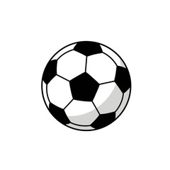 Fototapeta premium Black and white soccer ball graphic.