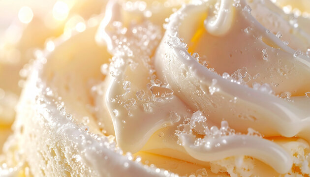 Close up creamy dessert