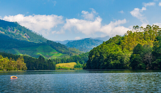 Serene boat ride and a panoramic view of Kundala dam, Munnar, Kerela, India