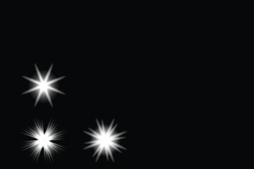 Fototapeta premium A bright magic flash of energy creates a motion design illustration featuring an explosion of stars and firework flares against the black night sky of space
