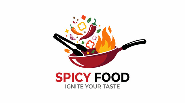 This dynamic image represents cooking with spicy ingredients, using vibrant colors and action elements to ignite the senses and highlight an exciting culinary journey.