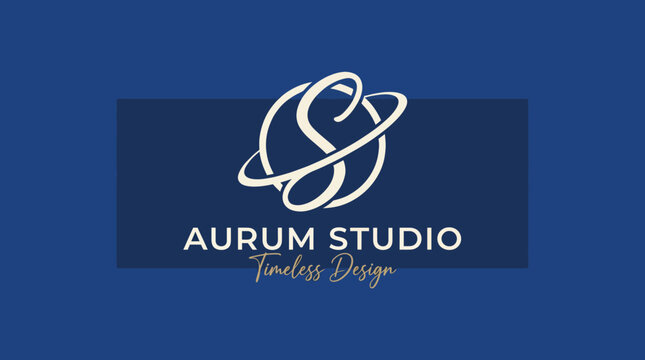 This elegant logo represents Aurum Studio with a sophisticated design, capturing the essence of creativity and timelessness, ideal for design studios or artistic ventures.