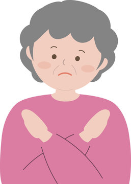 노인 할머니 일러스트