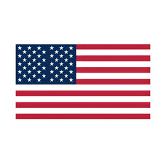 Obraz premium Stylized american flag with red and blue stripes isolated on a transparent background