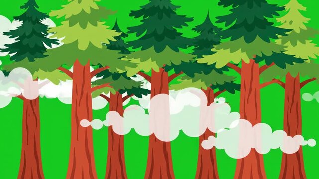 Forest with Fog.