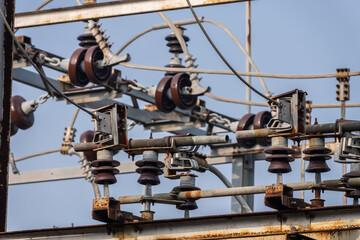 Fototapeta premium High voltage electricity transmission network, Worlds Largest Power Grids, largest power generation, largest electric transformers, power plant technology, power cables, largest power substations.