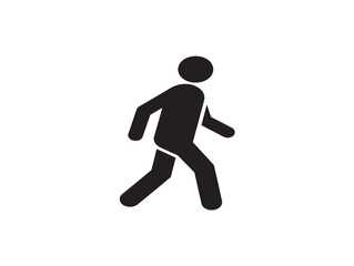 Obraz premium pedestrian icon vector illustration, flat design