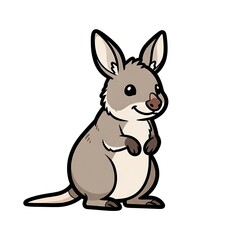 Fototapeta premium Cute Cartoon Kangaroo Illustration.