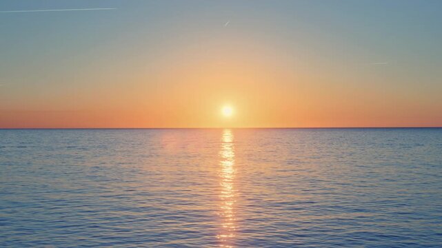 mesmerizing sea with soft waves at sunrise 